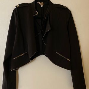 Black Women Crop Jacket
